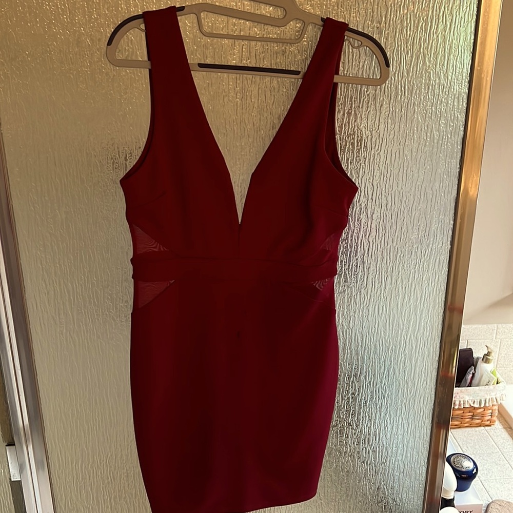 Lulus Rich Burgundy Dress